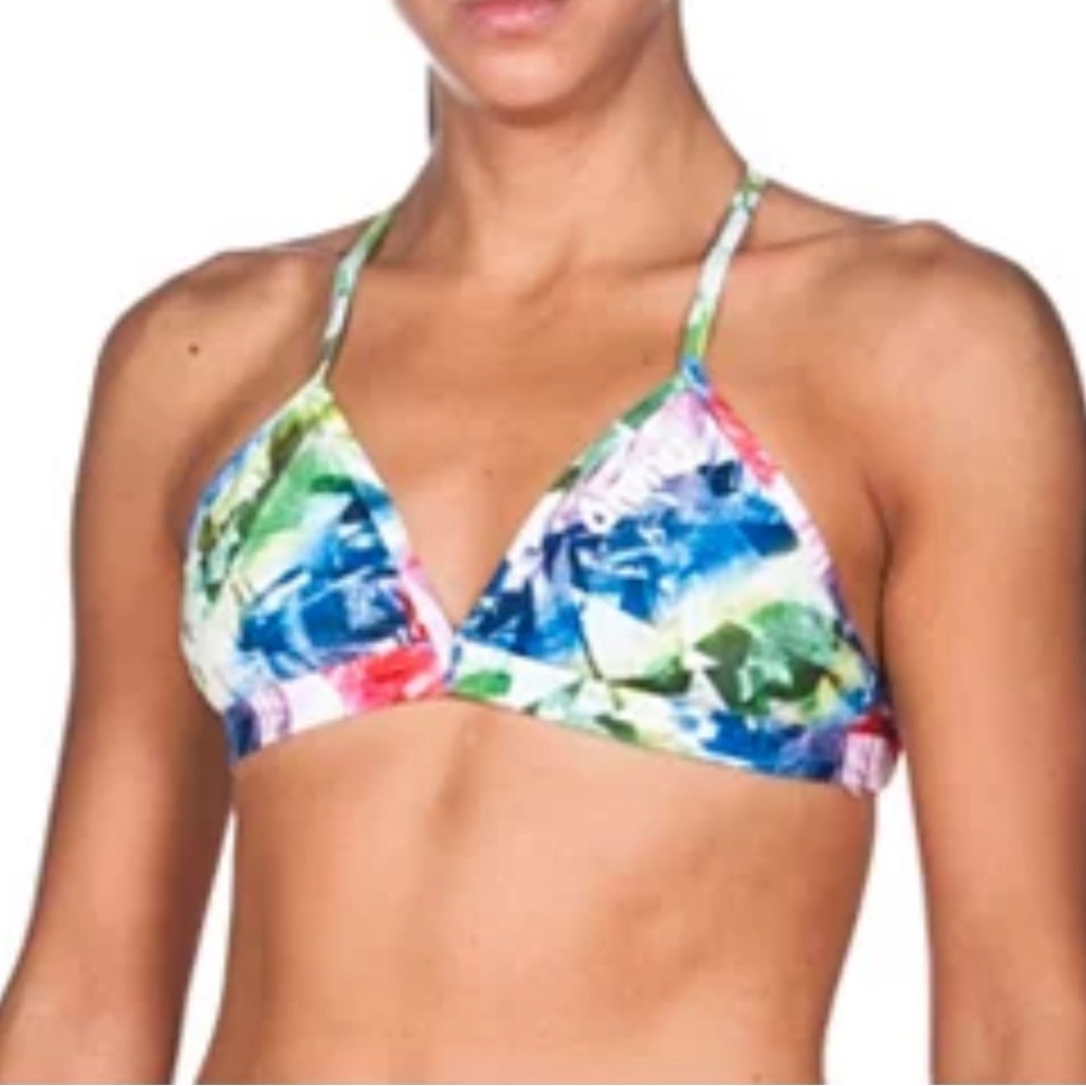 NWT Arena Women's Glitch Tie Crossback Bikini Top